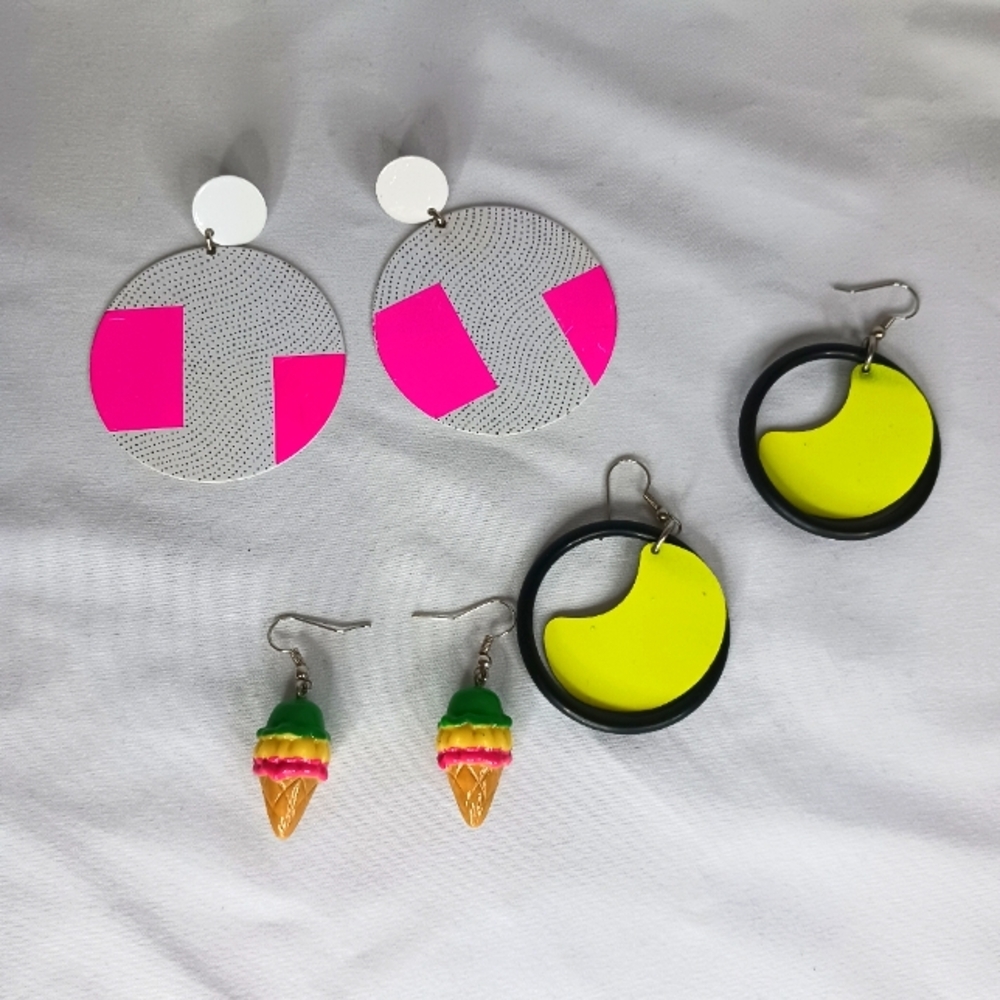 Bright & Fun Set of 3 Earrings.